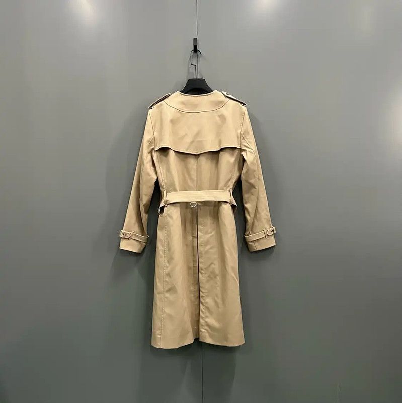Burberry Burberry Khaki Cotton Mid-Length Trench Coat Size M / US 6-8 / IT 42-44 - 2 Thumbnail