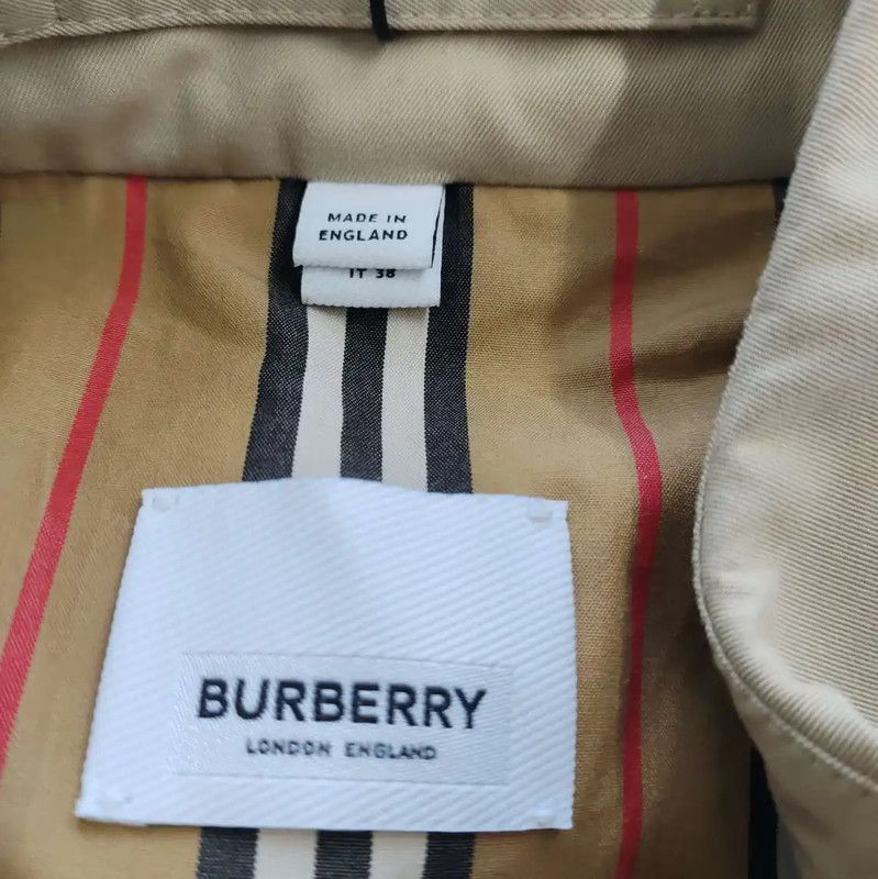 Burberry Burberry Women's XS Khaki Cotton Trench Coat Size XS / US 0-2 / IT 36-38 - 3 Thumbnail