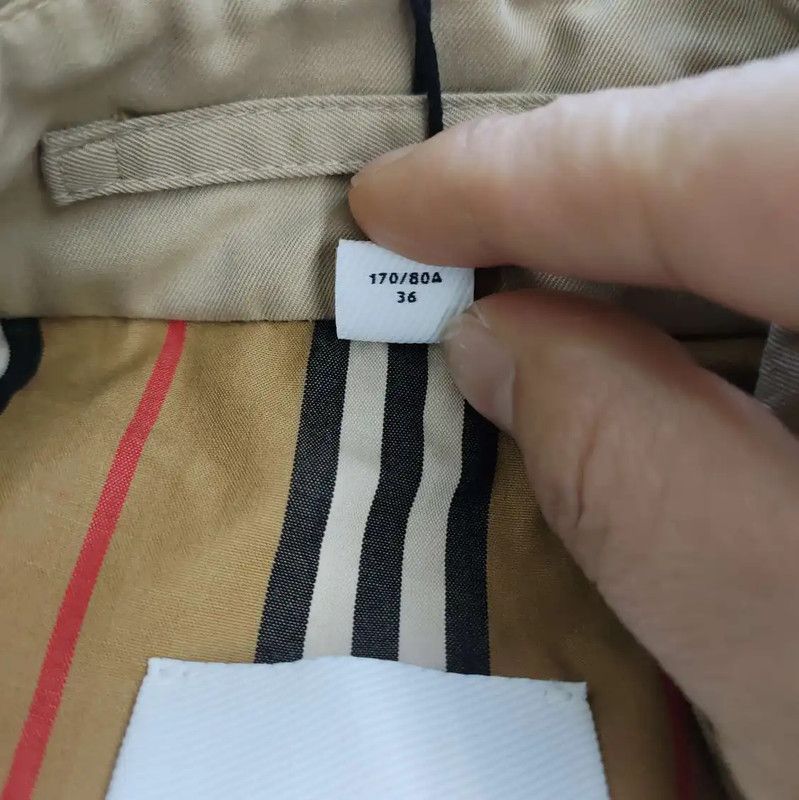 Burberry Burberry Women's XS Khaki Cotton Trench Coat Size XS / US 0-2 / IT 36-38 - 4 Thumbnail