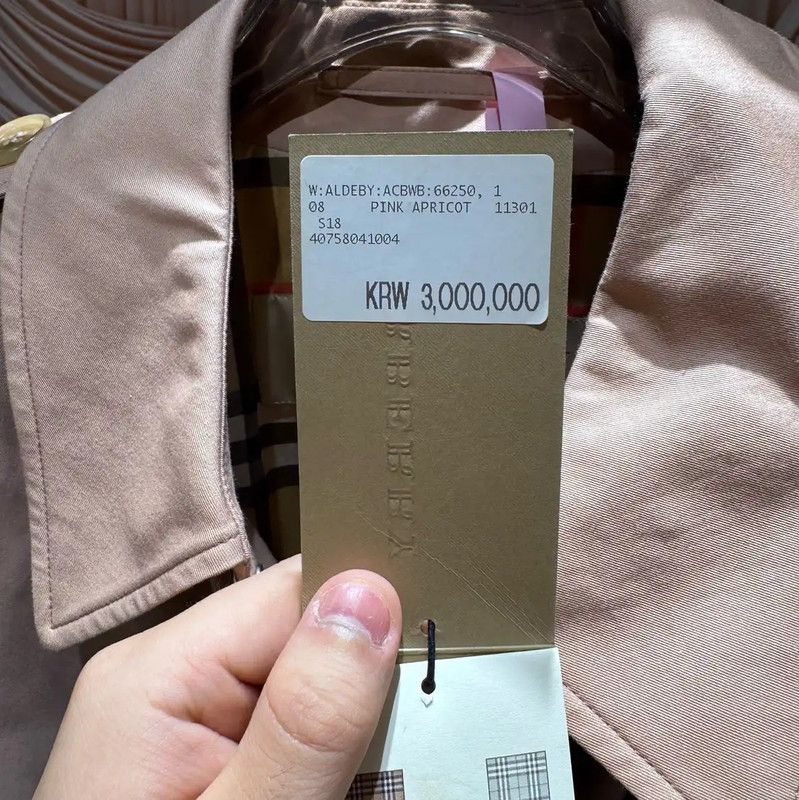 Burberry Burberry Pink Cotton Women's Trench Coat Size L / US 10 / IT 46 - 5 Thumbnail