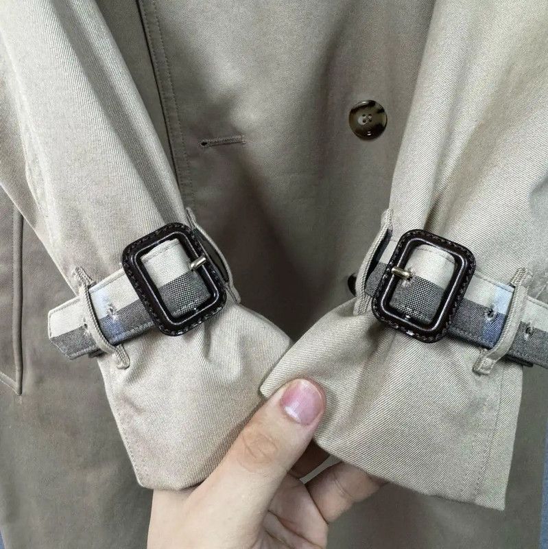 Burberry Burberry Brown Cotton Women's Trench Coat Size ONE SIZE - 6 Thumbnail