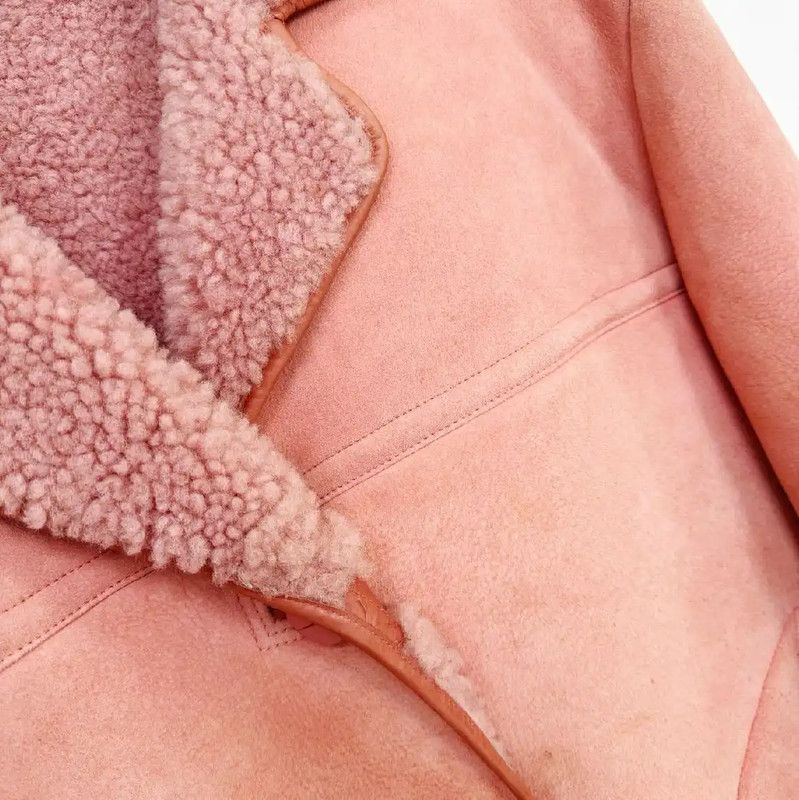 Burberry Burberry Pink Shearling Women's Coat Size S / US 4 / IT 40 - 2 Thumbnail