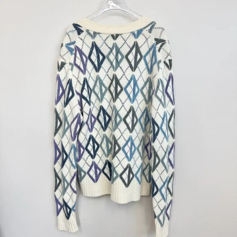 Burberry Burberry Women's White Cardigan with Pattern Size L / US 10 / IT 46 - 2 Thumbnail