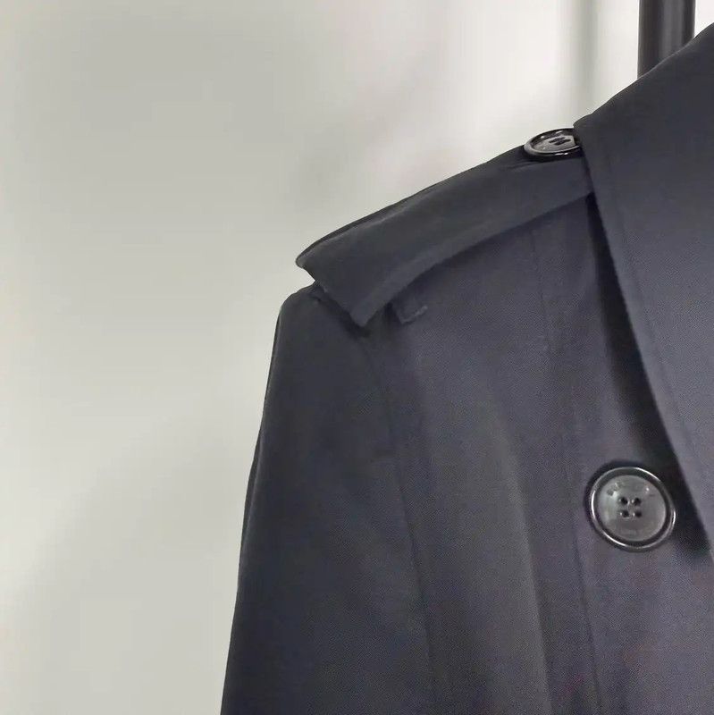 Burberry Burberry Black Cotton Women's Trench Coat Size L / US 10 / IT 46 - 3 Thumbnail