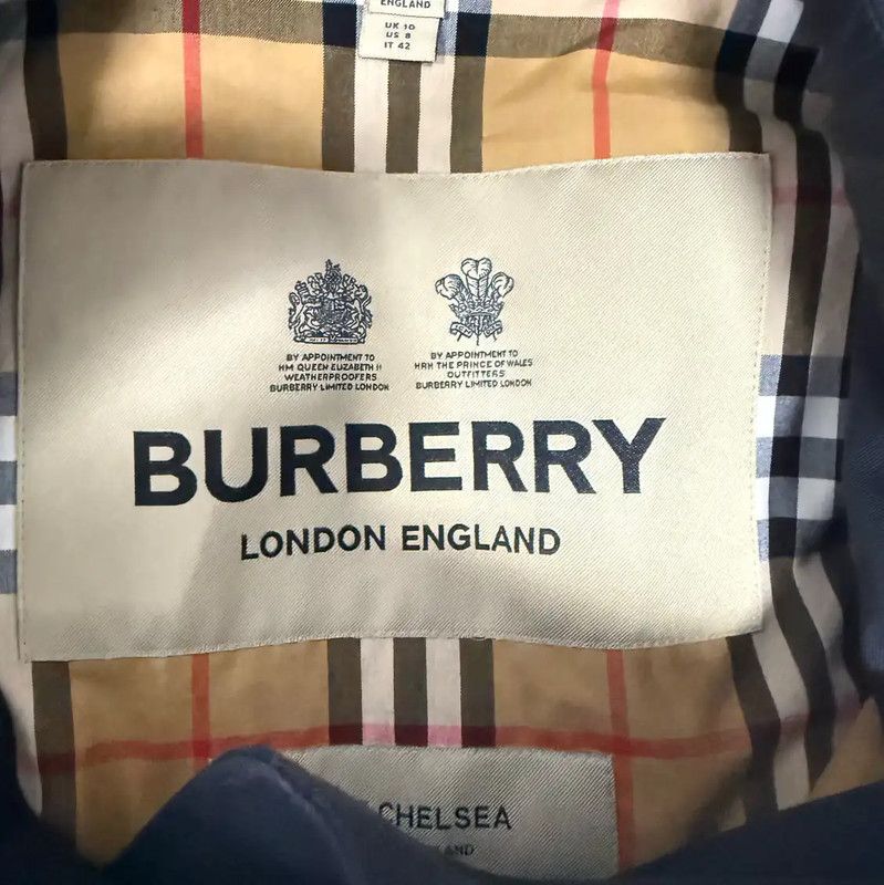 Burberry Burberry Black Cotton Women's Trench Coat Size L / US 10 / IT 46 - 7 Thumbnail