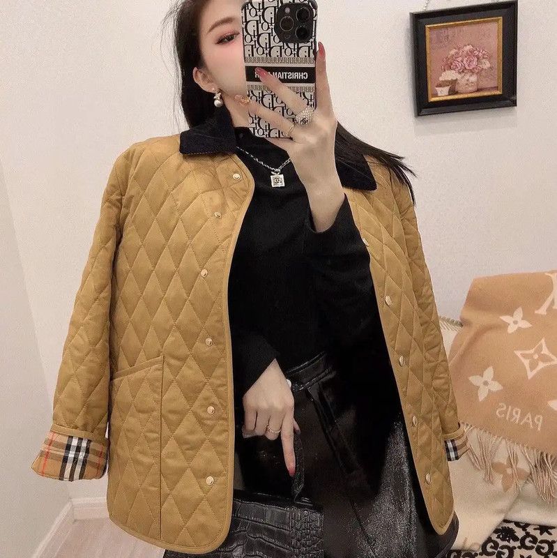 Burberry Burberry Winter Gold Quilted Cotton Jacket Size S / US 4 / IT 40 - 7 Thumbnail