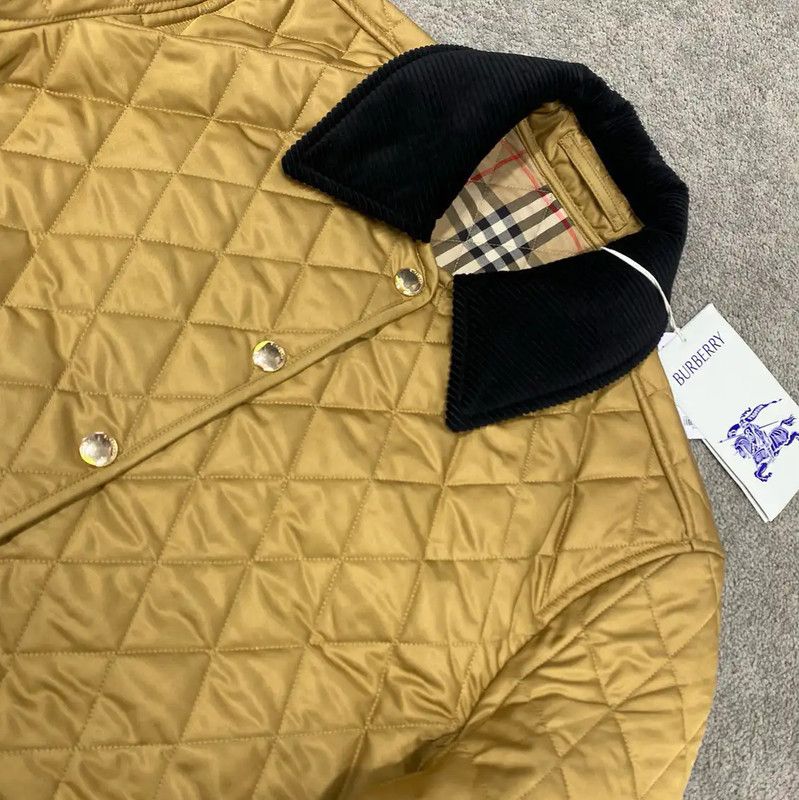 Burberry Burberry Winter Gold Quilted Cotton Jacket Size S / US 4 / IT 40 - 2 Thumbnail