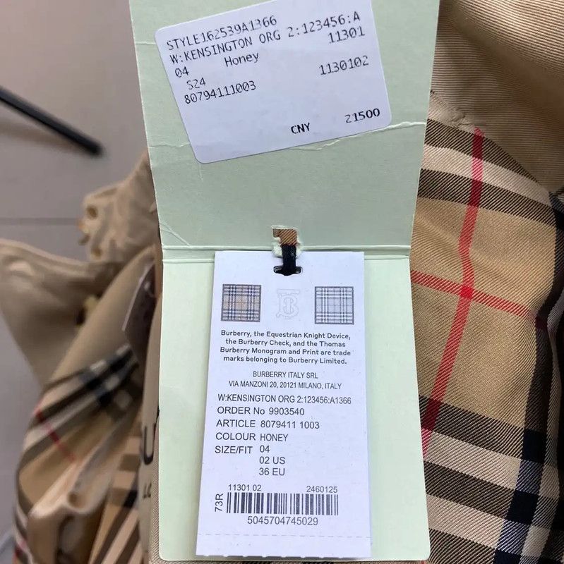 Burberry Burberry Khaki Cotton Women's Trench Coat Size M / US 6-8 / IT 42-44 - 8 Thumbnail