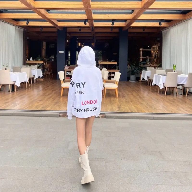 Burberry Burberry Women's White Cotton Long Sleeve Hoodie Size S / US 4 / IT 40 - 7 Thumbnail
