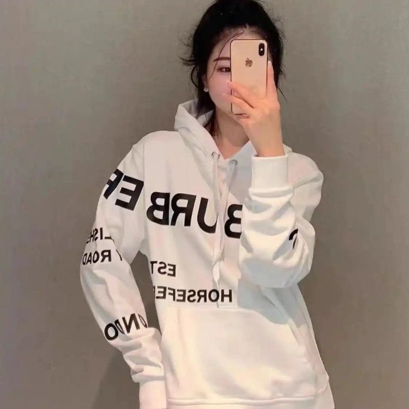 Burberry Burberry Women's White Cotton Long Sleeve Hoodie Size S / US 4 / IT 40 - 9 Thumbnail