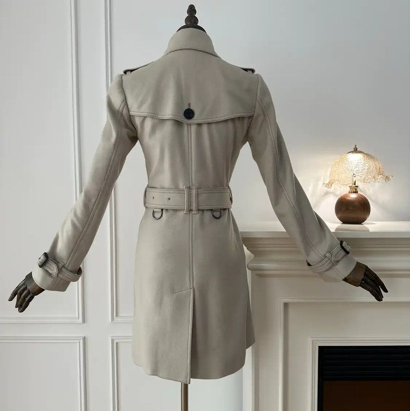Burberry Burberry Women's Trench Coat in Beige Gray Size S / US 4 / IT 40 - 2 Thumbnail