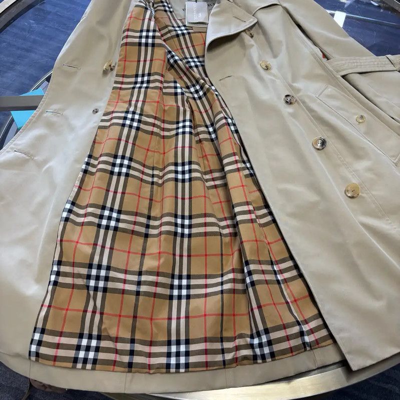 Burberry Burberry Women's Khaki Cotton Trench Coat Size L / US 10 / IT 46 - 6 Thumbnail