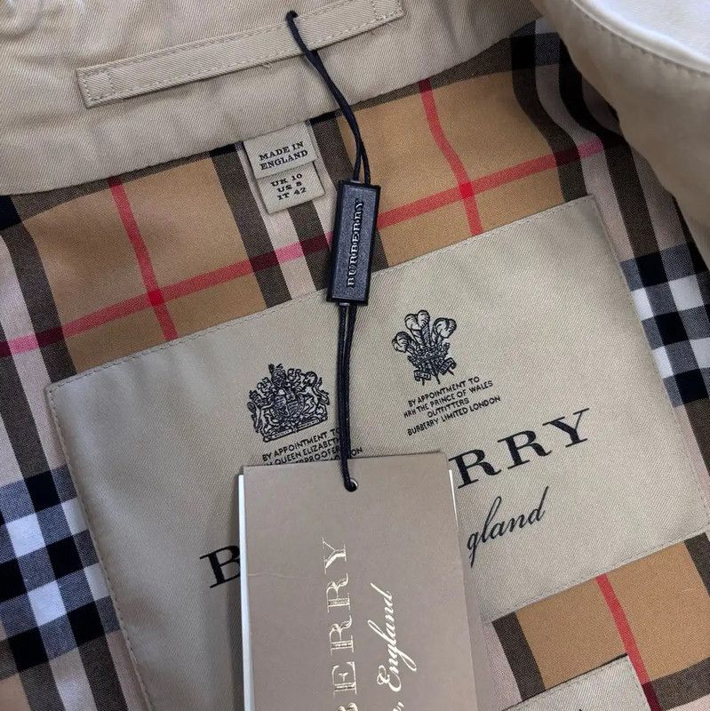Burberry Burberry Women's Khaki Cotton Trench Coat Size L / US 10 / IT 46 - 7 Thumbnail
