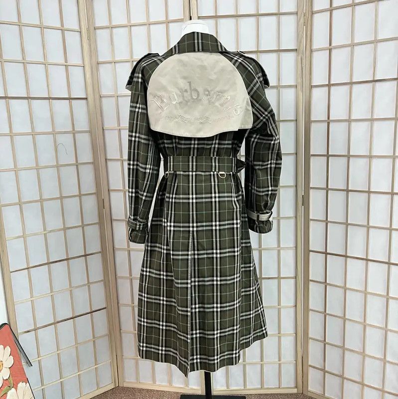 Burberry Burberry Plaid Cotton Women's Coat L Size Size L / US 10 / IT 46 - 2 Thumbnail