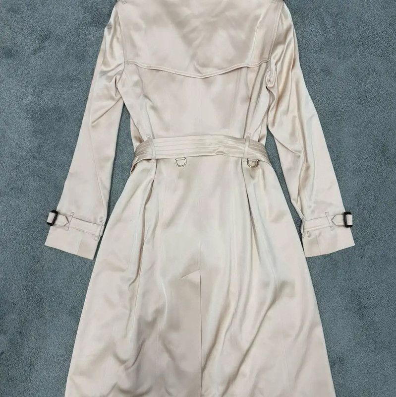 Burberry Burberry Spring Autumn Beige Silk Women's Trench Coat Size S / US 4 / IT 40 - 4 Thumbnail