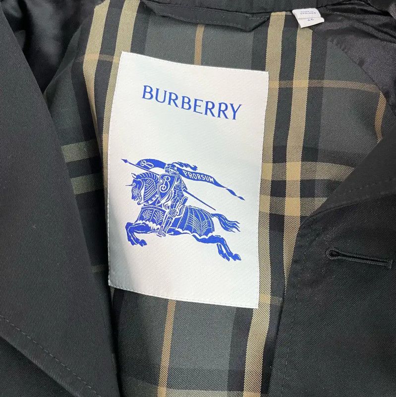 Burberry Burberry Women's Black Cotton Trench Coat Size L / US 10 / IT 46 - 4 Thumbnail