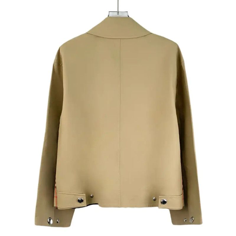 Burberry Burberry Brown Cotton Women's Jacket Size S / US 4 / IT 40 - 2 Thumbnail