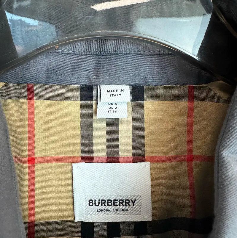 Burberry Burberry Gray Women's Trench Coat Size XS Size XS / US 0-2 / IT 36-38 - 6 Thumbnail