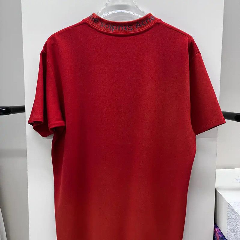 Acne Studios Acne Studios Red Men's T-Shirt Size US M / EU 48-50 / 2 - 2 Thumbnail