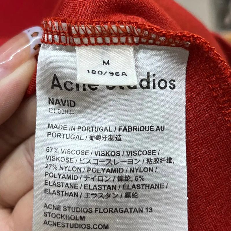 Acne Studios Acne Studios Red Men's T-Shirt Size US M / EU 48-50 / 2 - 4 Thumbnail
