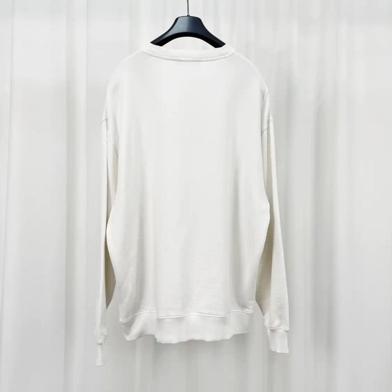 Acne Studios Acne Studios White Cotton Logo Sweatshirt Size US M / EU 48-50 / 2 - 2 Thumbnail
