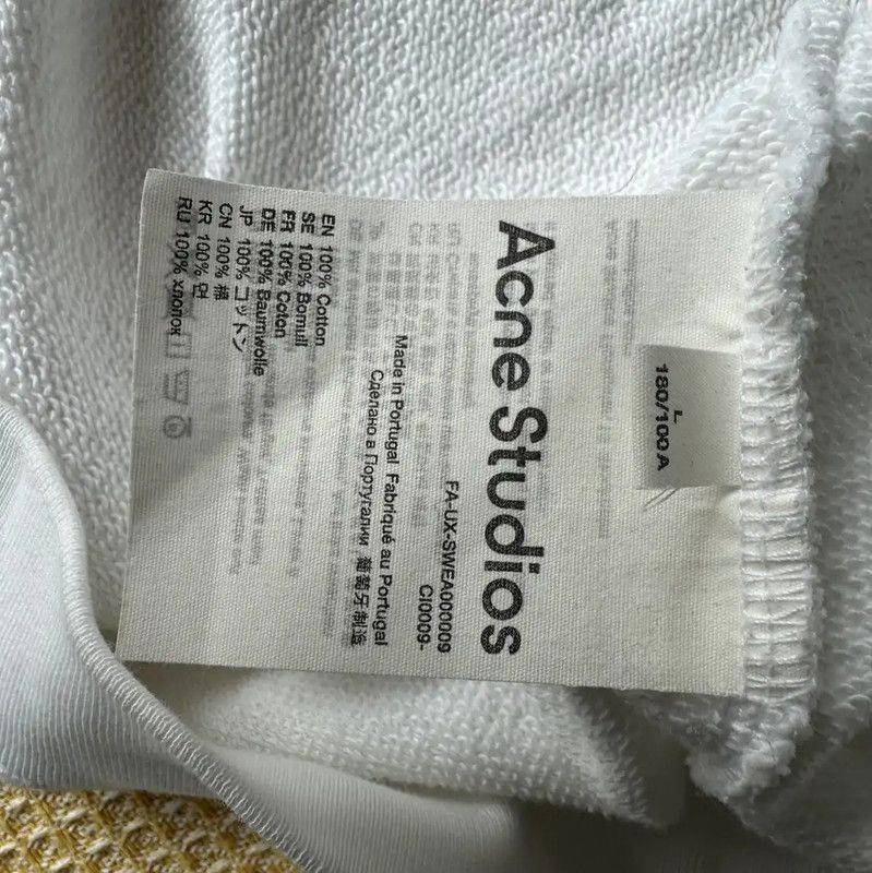 Acne Studios Acne Studios White Cotton Hoodie for Men Size US L / EU 52-54 / 3 - 5 Thumbnail