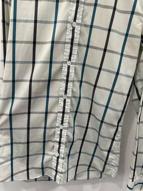 Acne Studios Acne Studios White Checked Long Sleeve Shirt Size US S / EU 44-46 / 1 - 3 Thumbnail