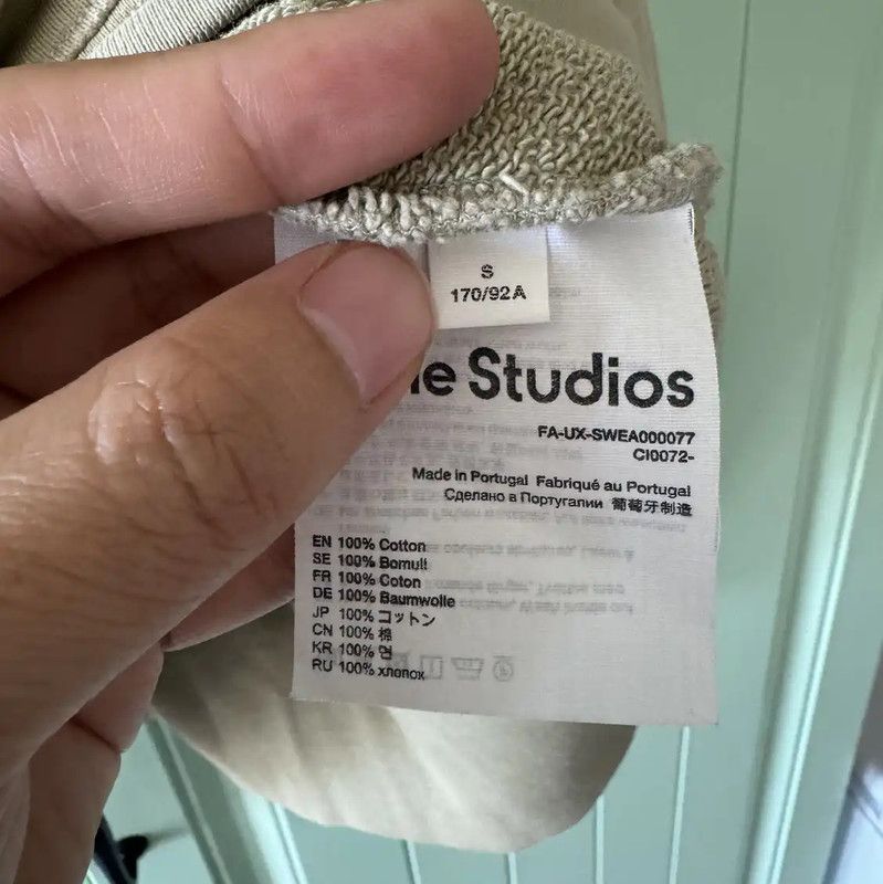 Acne Studios Acne Studios Green Cotton Sweater for Men Size US S / EU 44-46 / 1 - 4 Thumbnail