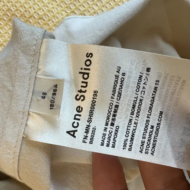 Acne Studios Acne Studios Summer Beige Cotton Shirt Size US L / EU 52-54 / 3 - 5 Thumbnail