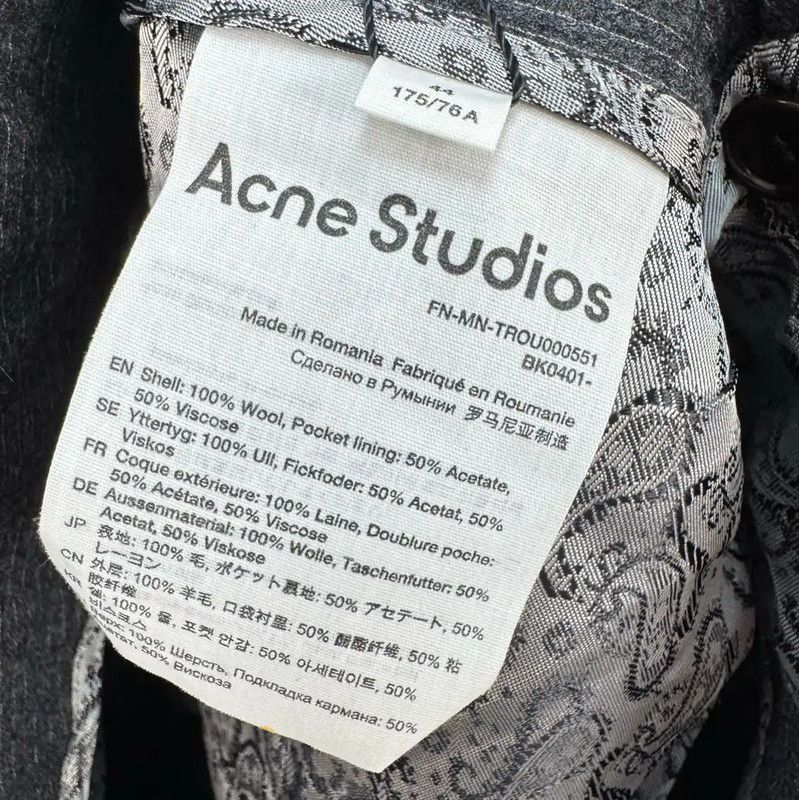 Acne Studios Acne Studios Gray Wool Blend Casual Pants Size US 26 / EU 42 - 6 Thumbnail
