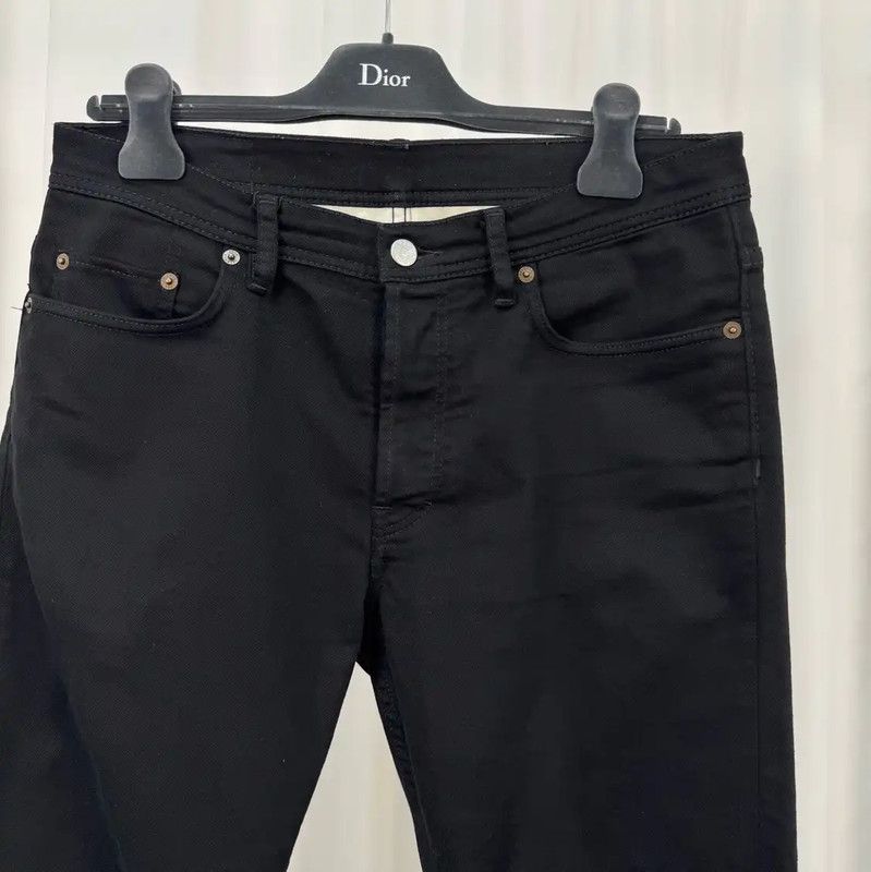 Acne Studios Acne Studios Black Denim Casual Pants for Men Size US 27 - 3 Thumbnail