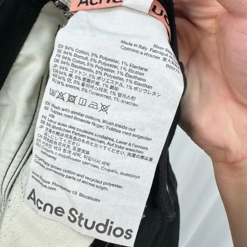 Acne Studios Acne Studios Black Denim Casual Pants for Men Size US 27 - 7 Thumbnail