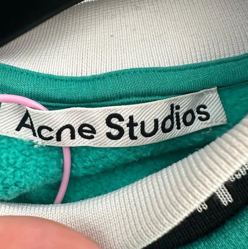 Acne Studios Acne Studios Peacock Green Cotton Sweatshirt Size US XS / EU 42 / 0 - 4 Thumbnail