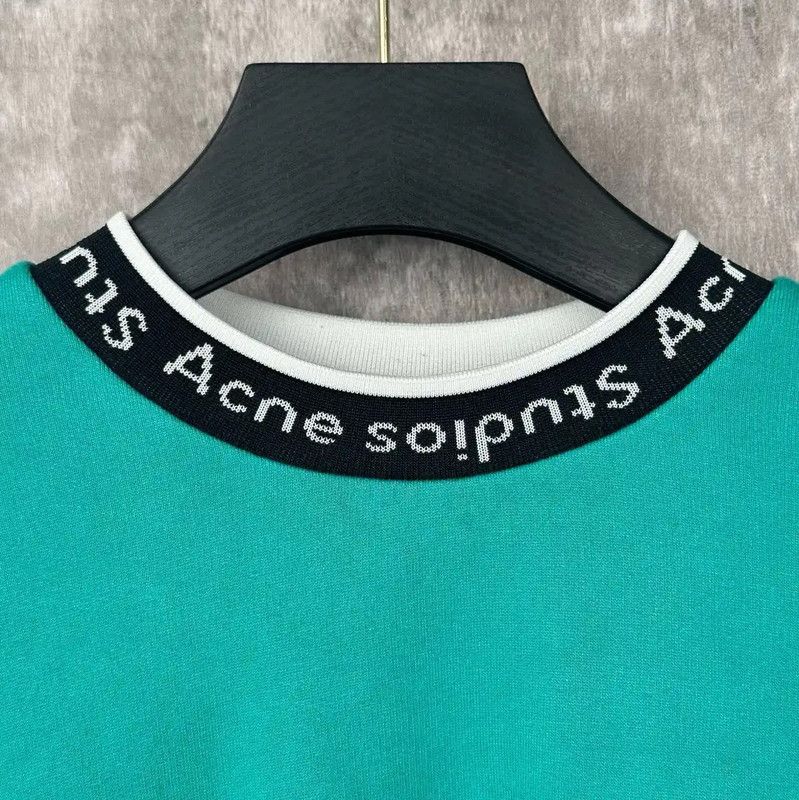 Acne Studios Acne Studios Peacock Green Cotton Sweatshirt Size US XS / EU 42 / 0 - 3 Thumbnail