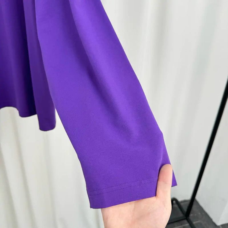 Acne Studios Acne Studios Long Sleeve Purple Logo T-Shirt Size US XL / EU 56 / 4 - 4 Thumbnail