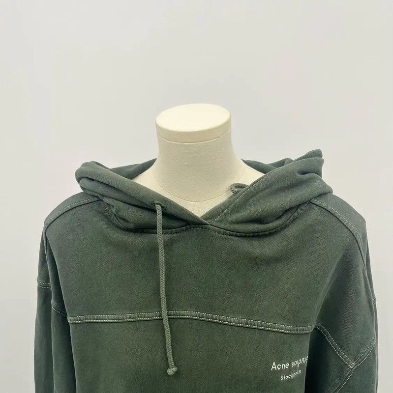 Acne Studios Acne Studios Green Cotton Men's Hoodie Size US S / EU 44-46 / 1 - 2 Thumbnail