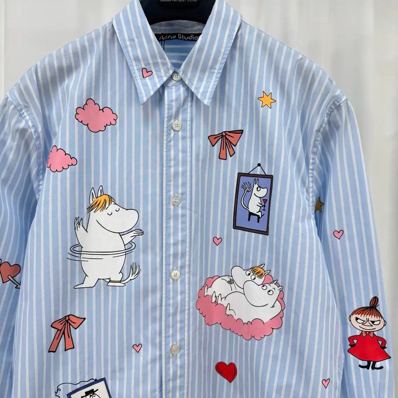 Acne Studios Acne Studios Cartoon Print Long Sleeve Shirt Size US XS / EU 42 / 0 - 3 Thumbnail