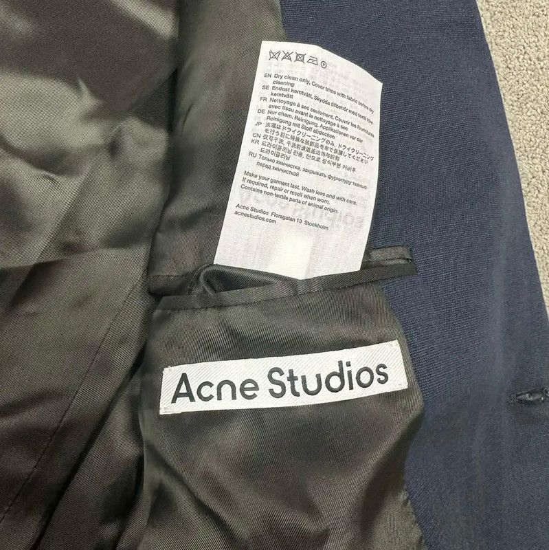 Acne Studios Acne Studios Long Sleeve Dark Blue Blazer Size US M / EU 48-50 / 2 - 3 Thumbnail