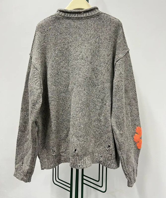 Acne Studios Acne Studios Gray Floral Embroidered Sweater Size US S / EU 44-46 / 1 - 2 Thumbnail