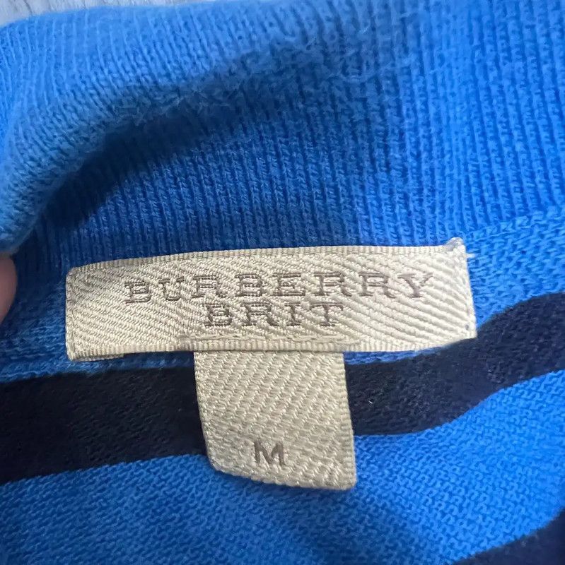 Burberry Burberry Striped Blue Cotton Men's Polo Shirt Size US M / EU 48-50 / 2 - 3 Thumbnail