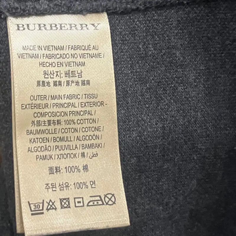 Burberry Burberry Men's Dark Gray Cotton Polo Shirt Size US XS / EU 42 / 0 - 5 Thumbnail