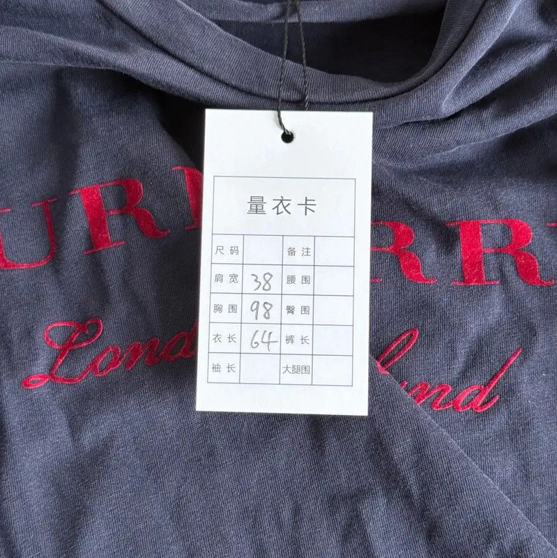 Burberry Burberry Navy Cotton Men's T-Shirt Size US L / EU 52-54 / 3 - 6 Thumbnail