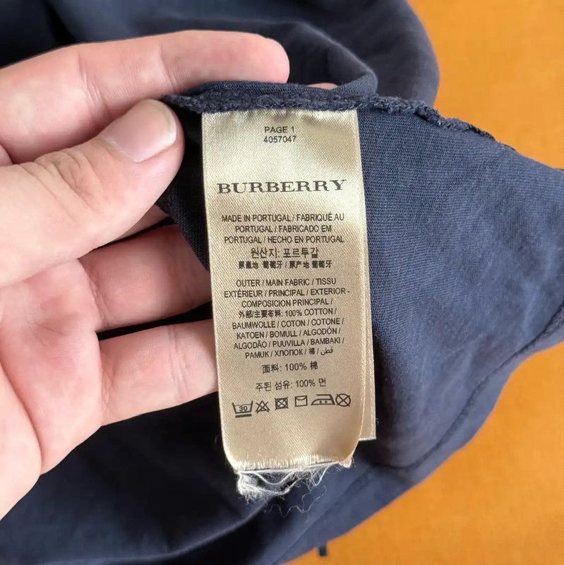 Burberry Burberry Navy Cotton Men's T-Shirt Size US L / EU 52-54 / 3 - 5 Thumbnail