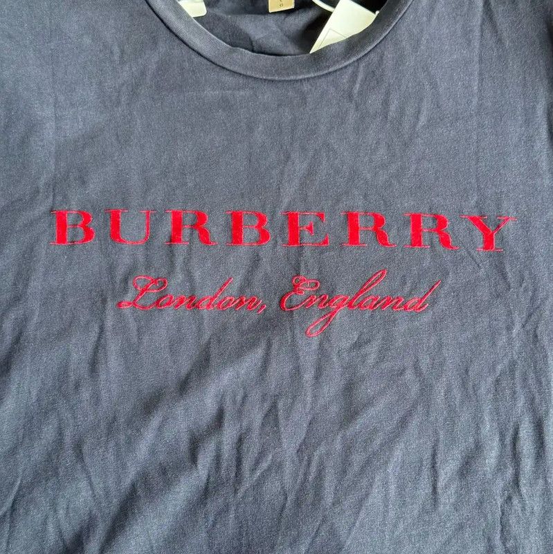 Burberry Burberry Navy Cotton Men's T-Shirt Size US L / EU 52-54 / 3 - 4 Thumbnail