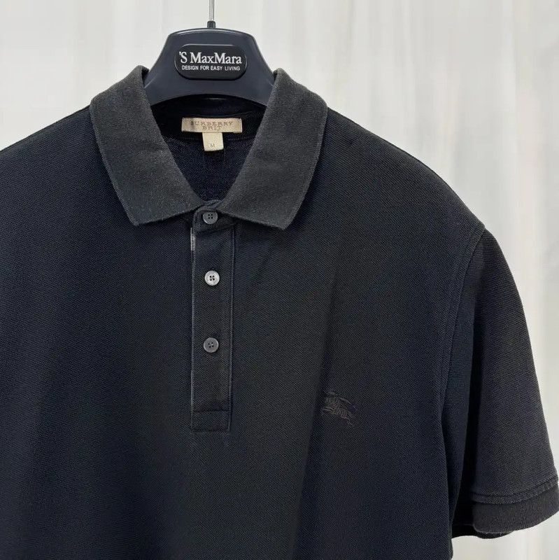 Burberry Burberry Black Embroidered Logo Short Sleeve Polo Size US M / EU 48-50 / 2 - 3 Thumbnail