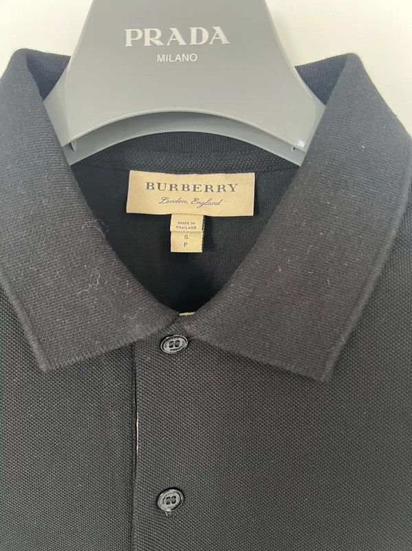 Burberry Burberry Classic Black Cotton Short Sleeve Polo Size US S / EU 44-46 / 1 - 3 Thumbnail