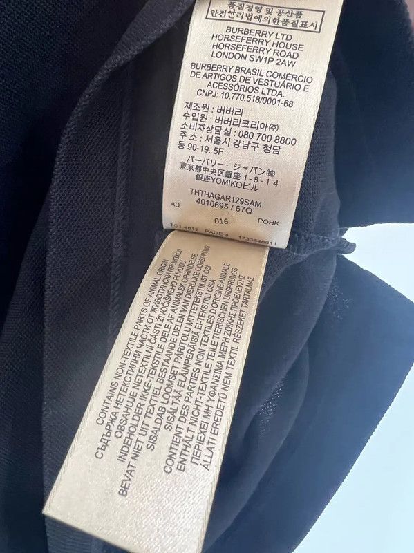 Burberry Burberry Classic Black Cotton Short Sleeve Polo Size US S / EU 44-46 / 1 - 8 Thumbnail