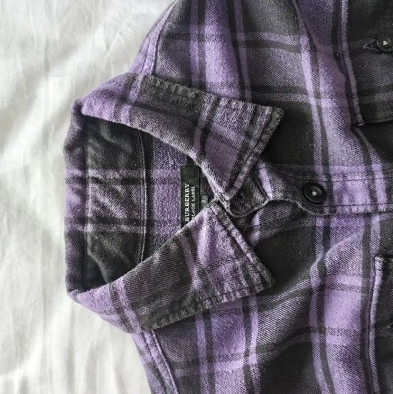 Burberry Burberry Men's Purple Checkered Shirt Size US S / EU 44-46 / 1 - 6 Thumbnail