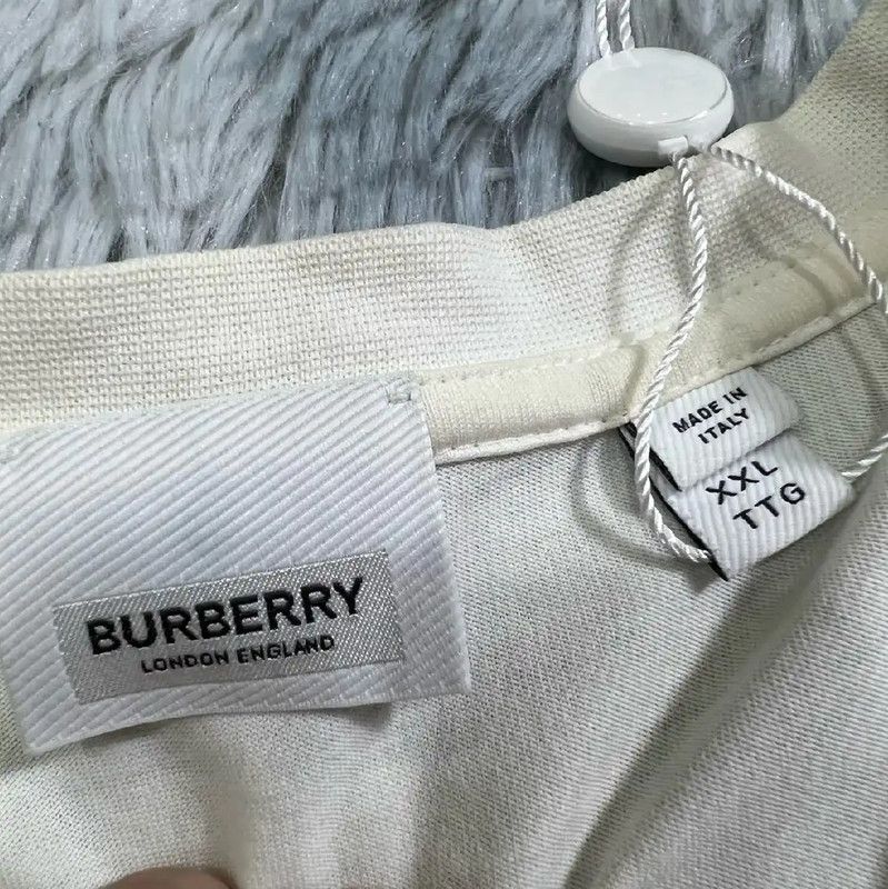 Burberry Burberry White Men's T-Shirt XXL Size Size US XXL / EU 58 / 5 - 3 Thumbnail
