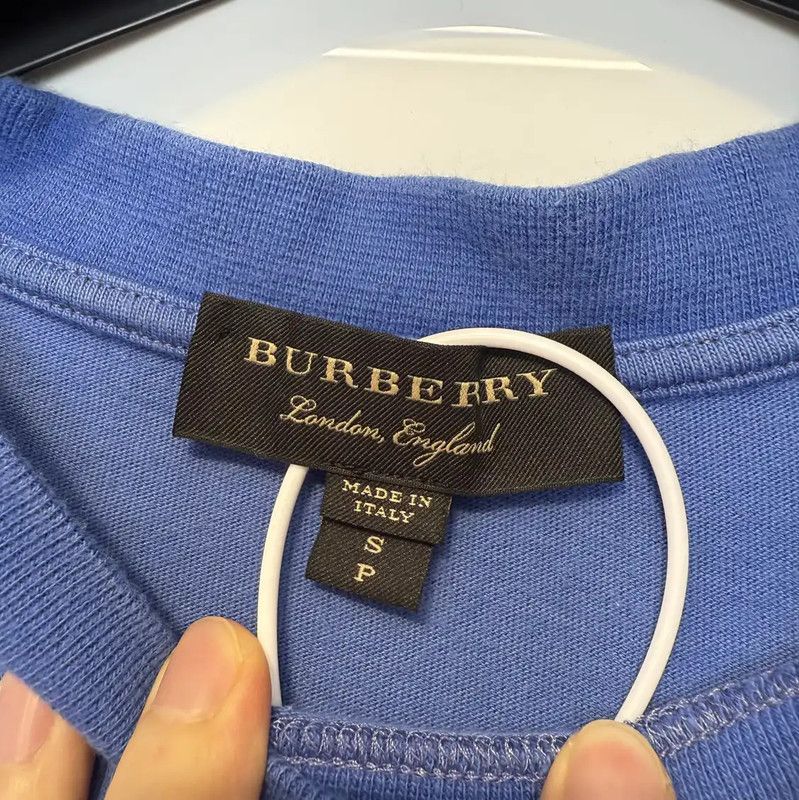 Burberry Burberry Logo Blue Cotton Short Sleeve T-Shirt Size US S / EU 44-46 / 1 - 3 Thumbnail